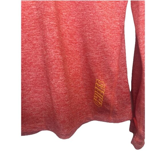 Team Apparel Nike Dri Fit Red 1/4 Zip Kansas City Chiefs Long Sleeve Shirt Sz M - Picture 3 of 14